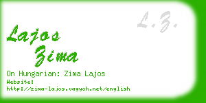 lajos zima business card